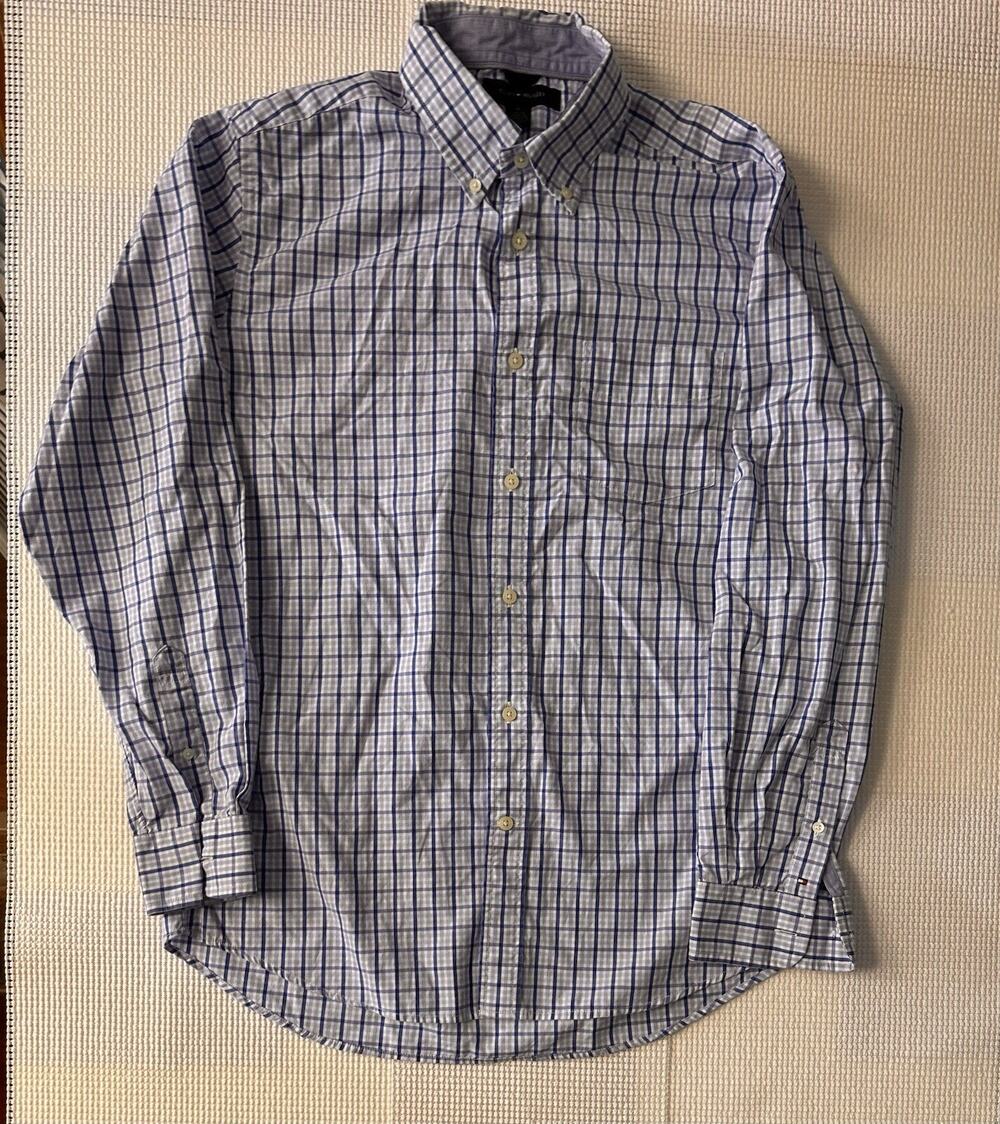 Tommy Hilfiger Long Sleeve Button Down Shirt Size M Excellent Condition